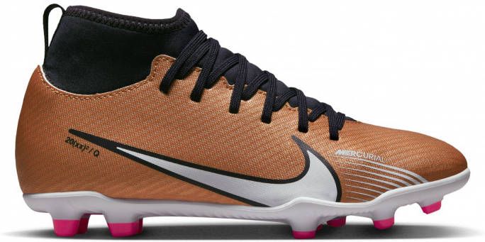 Nike Kids Nike Mercurial Superfly 9 Club Gras/Kunstgras Voetbalschoenen(MG)Kids Brons Zwart Wit