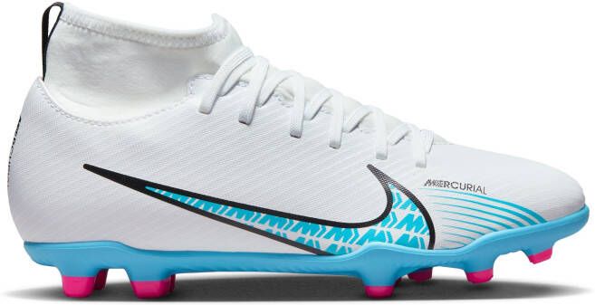 Nike Kids Nike Mercurial Superfly 9 Club Gras/Kunstgras Voetbalschoenen(MG)Kids Wit Felblauw Felroze