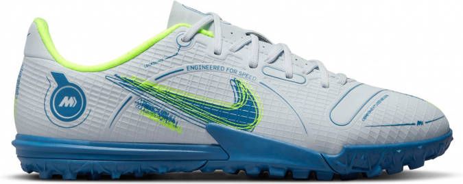 Nike Kids Nike Mercurial Vapor 14 Academy Turf Voetbalschoenen(TF)Kids Grijs Donkerblauw
