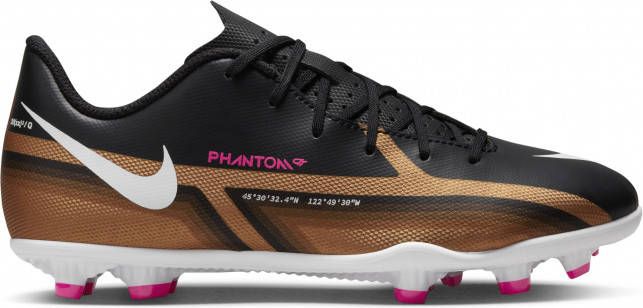 Nike Kids Nike Phantom GT2 Club Gras/Kunstgras Voetbalschoenen(MG)Kids Zwart Brons Wit