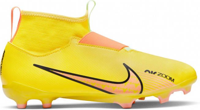 Nike Kids Nike Zoom Mercurial Superfly 9 Academy Velcro Gras/Kunstgras Voetbalschoenen(MG)Kids Geel Roze