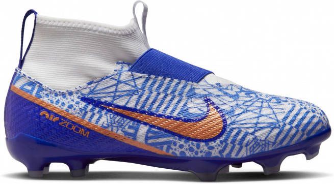 Nike Kids Nike Zoom Mercurial Superfly 9 Pro CR7 Gras Voetbalschoenen(FG)Kids Wit Blauw Brons