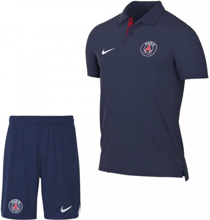 Nike Paris Saint Germain Polo Trainingsset 2022 2023 Donkerblauw Rood Wit
