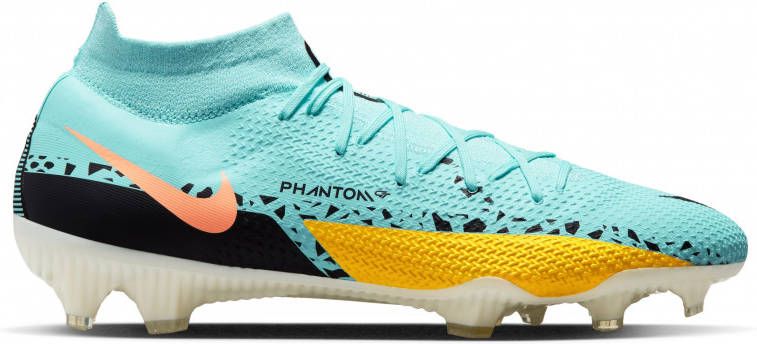 Nike Phantom GT2 Pro Dynamic Fit Gras Voetbalschoenen(FG)Blauw Zwart Geel