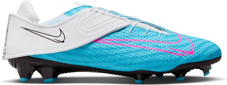 Nike Phantom GX Academy FlyEase Gras/Kunstgras Voetbalschoenen(MG)Wit Felblauw Felroze