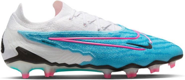 Nike Phantom GX Elite Gras Voetbalschoenen(FG)Wit Felblauw Felroze