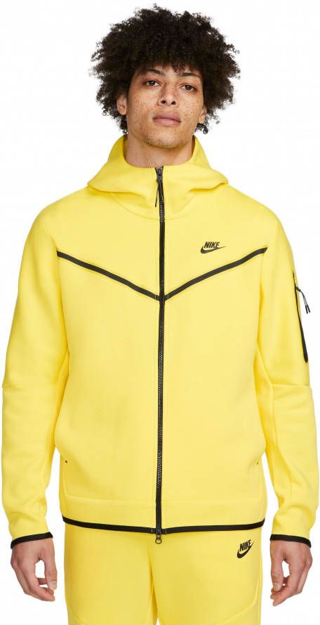 Nike Tech Fleece Hoodie Full Zip Windrunner Geel Zwart