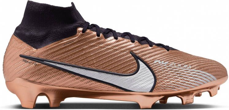 Nike Zoom Mercurial Superfly 9 Elite Gras Voetbalschoenen(FG)Brons Zwart Wit