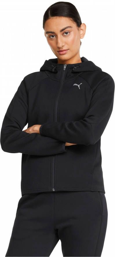 PUMA Evostripe Full Zip Hoodie Dames Zwart Zilver