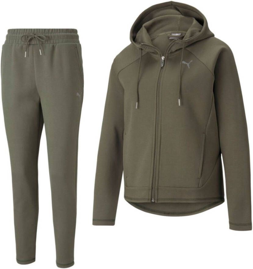 PUMA Evostripe Trainingspak Dames Donkergroen