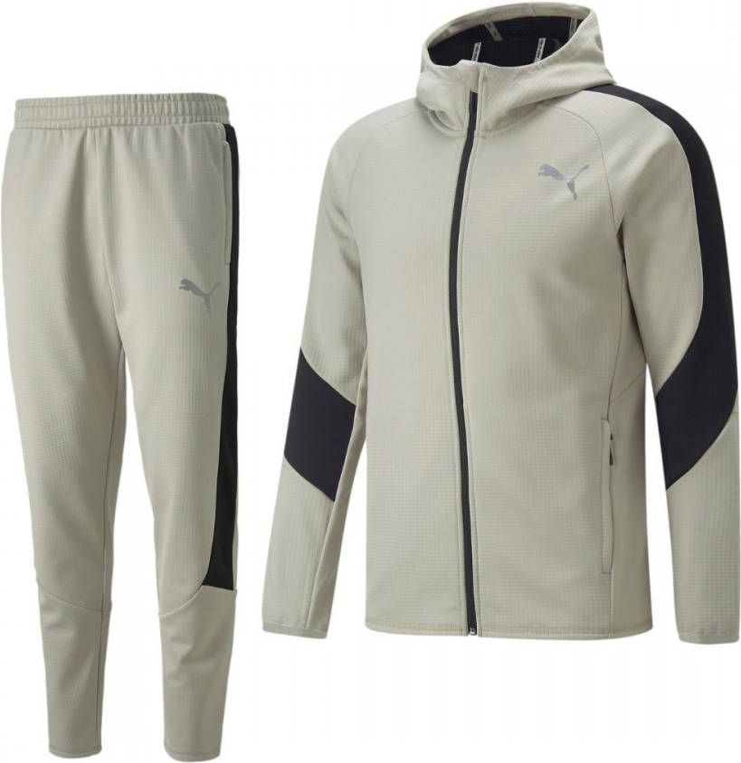PUMA Evostripe Warm Trainingspak Beige Zwart