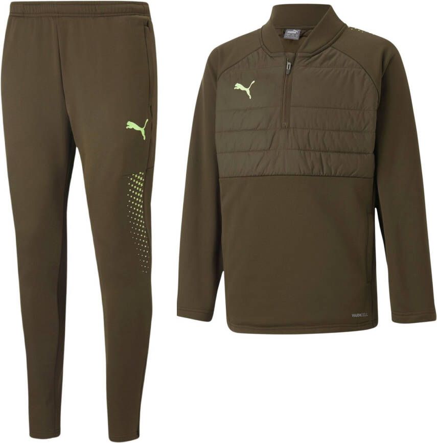 PUMA Individual Liga Hybrid Trainingspak Kids Olijfgroen