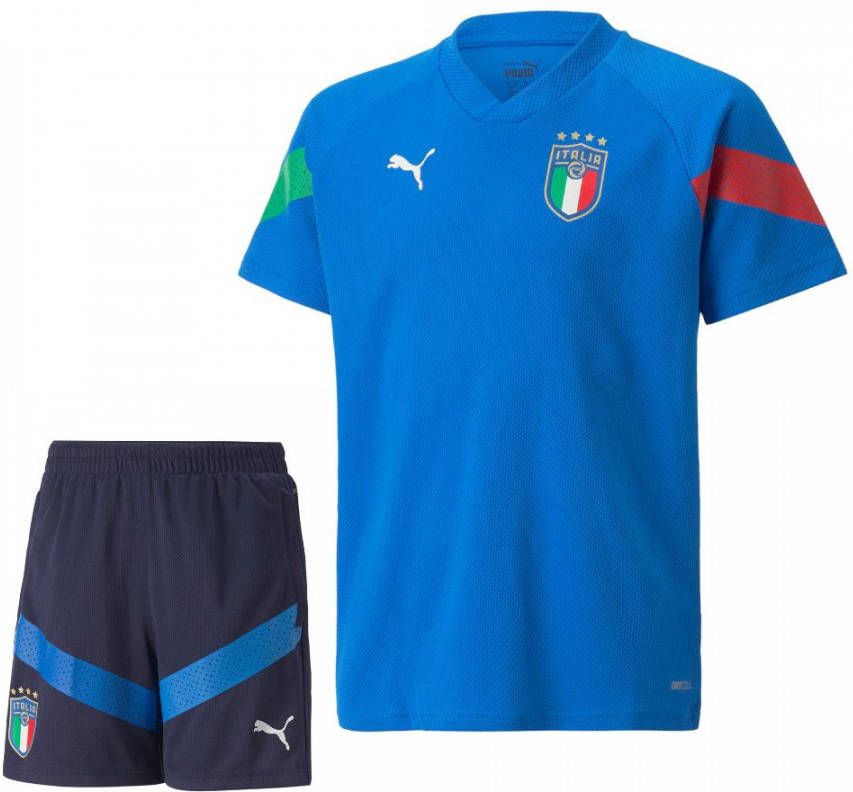 PUMA Italie Trainingsset 2022 2024 Kids Blauw Donkerblauw