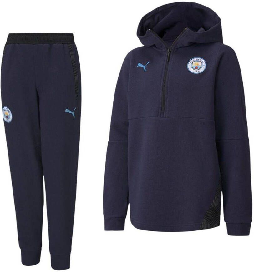 PUMA Manchester City Casual Trainingspak 2020 2021 Kids Donkerblauw Lichtblauw