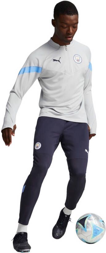 PUMA Manchester City Trainingspak 1/4 Zip 2022 2023 Grijs Donkerblauw