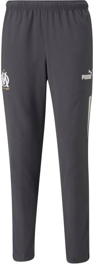 PUMA Olympique Marseille Pre Match Woven Trainingsbroek 2022 2023 Grijs Wit