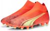 PUMA Ultra Match+ Veterloze Gras/Kunstgras Voetbalschoenen(MG)Oranje Lichtgroen online kopen