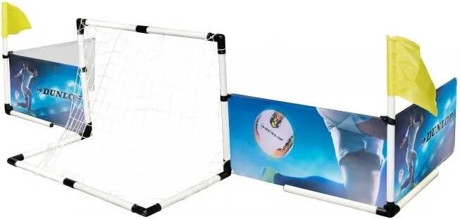 Dunlop Set Voetbal Boarding, Voetbaldoel, Hoekvlaggen, Voetbal En Pomp 230x73x36cm
