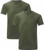 Bamboo Basics T shirts Velo T shirt V hals 2 pack Groen online kopen