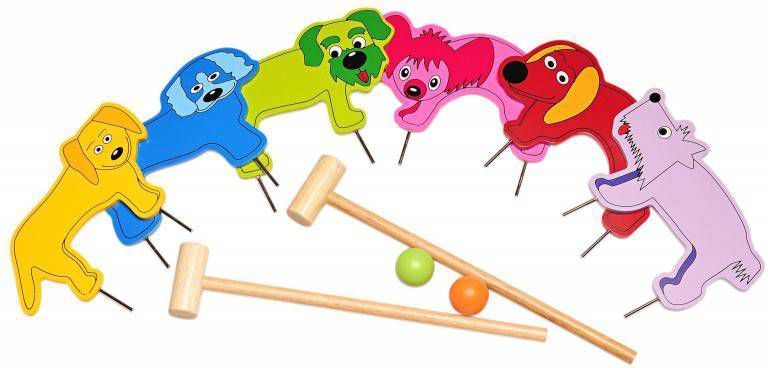 BS Toys Crocket Jr. Cricket Set Hout