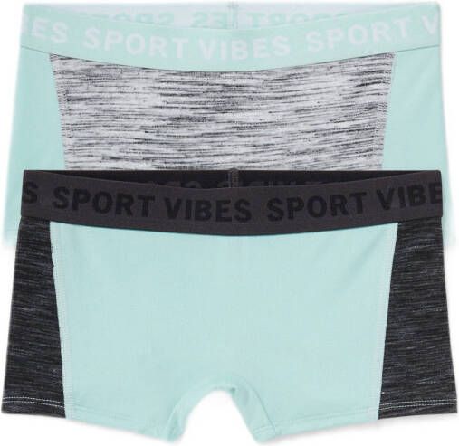 C&A Here & There short set van 2 mintgroen/grijs/zwart
