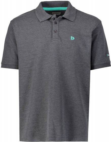 Donnay sportpolo donkergrijs gemeleerd