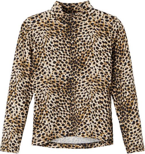 NAME IT KIDS top NKFNINUT van gerecycled polyester bruin