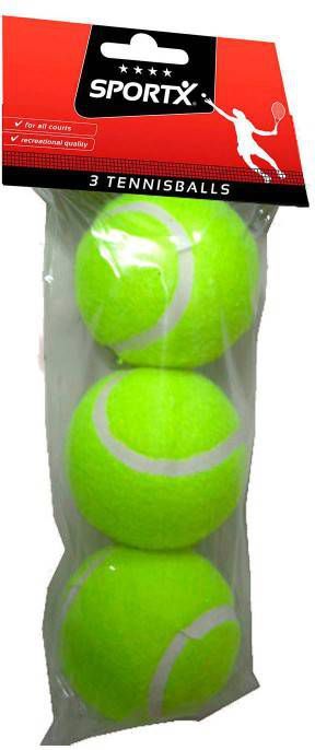 SportX Tennisballen Geel 3 Stuks