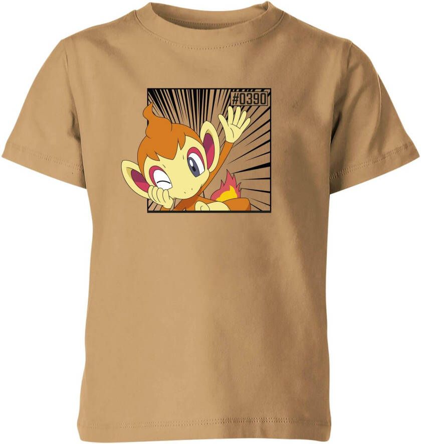 Original Hero Pokemon Chimchar Kids' T Shirt Tan 146/152(11 12 jaar )